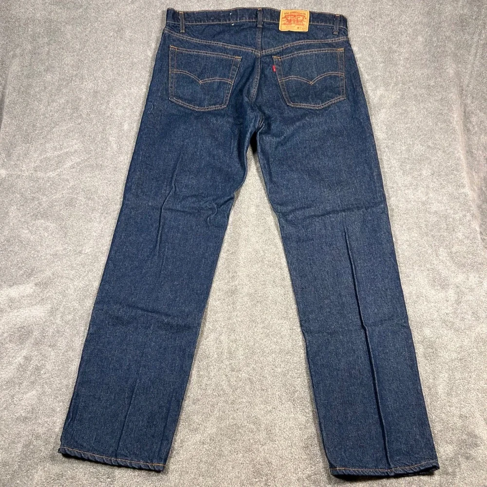 NWOT VTG Levi's 505 80's 0217 Raw Rigid Denim Jeans 42x34 Made in USA Blank Tab